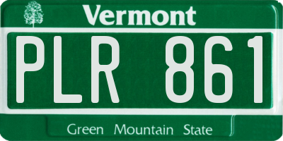 VT license plate PLR861