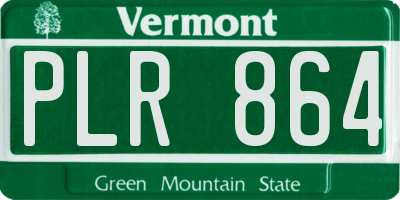 VT license plate PLR864