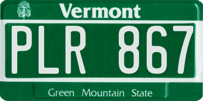 VT license plate PLR867