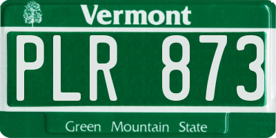 VT license plate PLR873