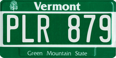 VT license plate PLR879