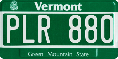 VT license plate PLR880