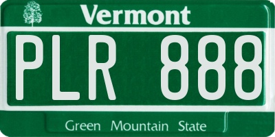 VT license plate PLR888