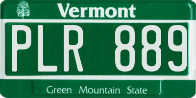 VT license plate PLR889