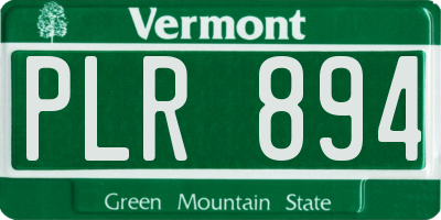 VT license plate PLR894