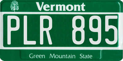 VT license plate PLR895