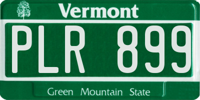 VT license plate PLR899