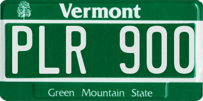 VT license plate PLR900