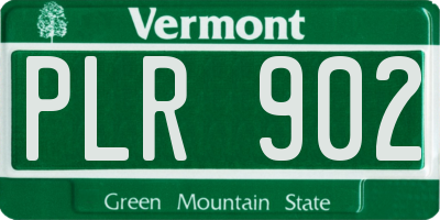 VT license plate PLR902