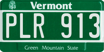 VT license plate PLR913