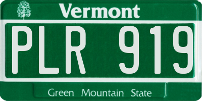 VT license plate PLR919