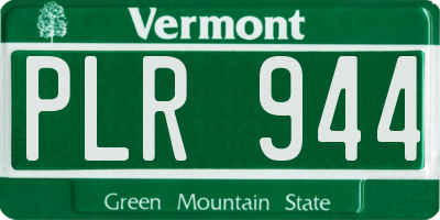VT license plate PLR944