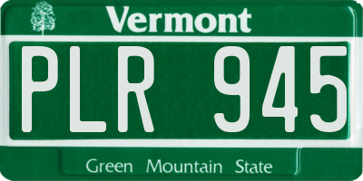 VT license plate PLR945