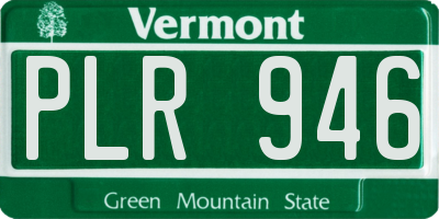 VT license plate PLR946