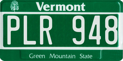 VT license plate PLR948