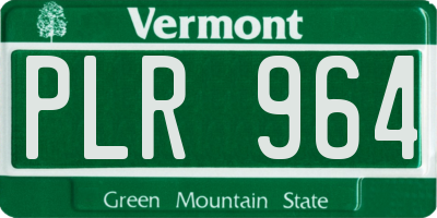 VT license plate PLR964