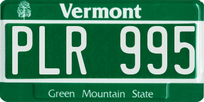 VT license plate PLR995