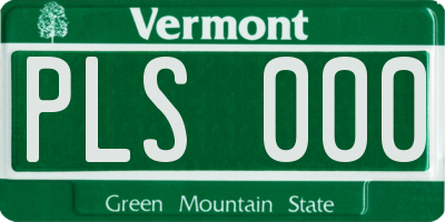 VT license plate PLS000