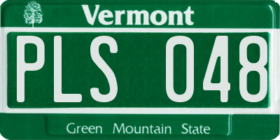 VT license plate PLS048