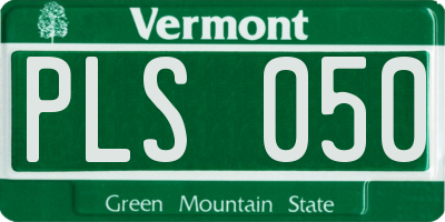 VT license plate PLS050