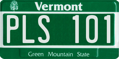 VT license plate PLS101