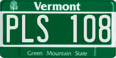 VT license plate PLS108