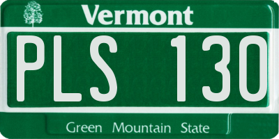 VT license plate PLS130