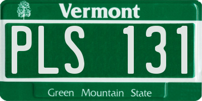 VT license plate PLS131