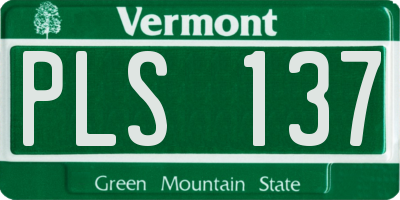 VT license plate PLS137