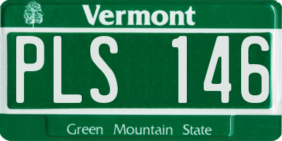 VT license plate PLS146