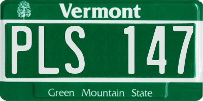 VT license plate PLS147