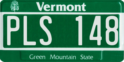 VT license plate PLS148