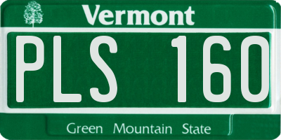 VT license plate PLS160