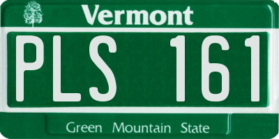 VT license plate PLS161