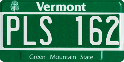 VT license plate PLS162