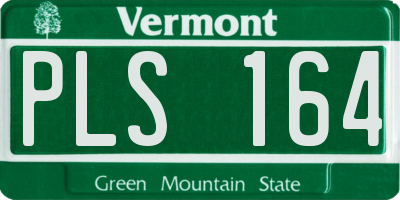 VT license plate PLS164