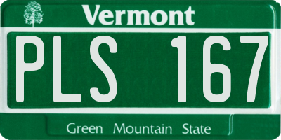 VT license plate PLS167
