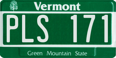 VT license plate PLS171