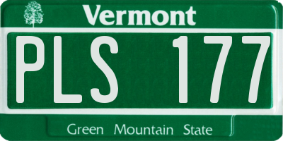 VT license plate PLS177