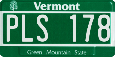 VT license plate PLS178