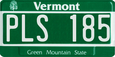 VT license plate PLS185