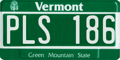 VT license plate PLS186