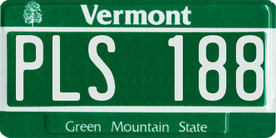 VT license plate PLS188