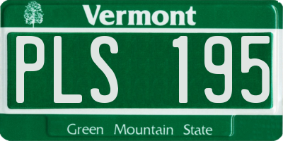 VT license plate PLS195