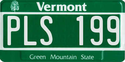 VT license plate PLS199