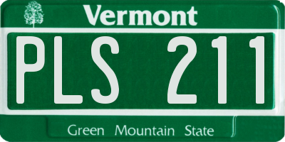 VT license plate PLS211