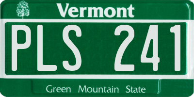 VT license plate PLS241