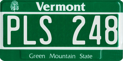 VT license plate PLS248