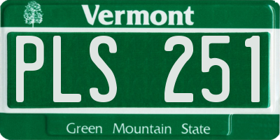 VT license plate PLS251