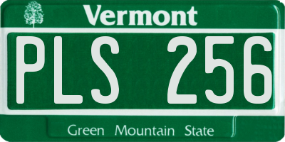 VT license plate PLS256